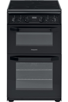 Hotpoint Cloe HD5V93CCB 50cm Black Double Oven Electric Cooker