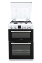 Montpellier MDOG60LW 60cm White Double Oven Gas Cooker