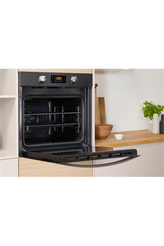 Indesit Aria IFW3841PIXUK Stainless Steel Pyrolytic Built-In Electric Single Oven