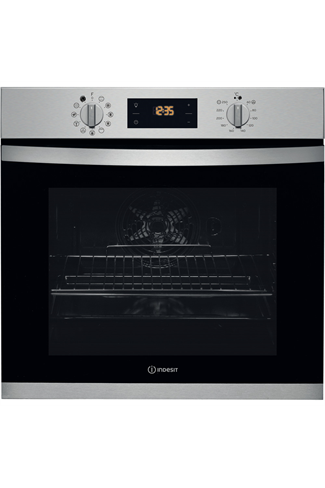 Indesit Aria IFW3841PIXUK Stainless Steel Pyrolytic Built-In Electric Single Oven