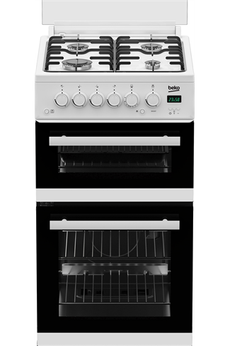 Beko EDG507W 50cm White Double Oven Gas Cooker