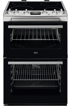 AEG CCX6530ACM Stainless Steel Double Oven Electric Cooker with Ceramic Hob