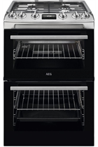 AEG CGX6130ACM 60cm Stainless Steel Double Oven Gas Cooker