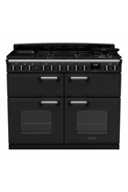 Rangemaster Classic Deluxe 110cm Dual Fuel Range Cooker Charcoal Black