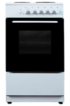 Montpellier CSE46W 50cm White Solid Plate Single Cavity Electric Cooker