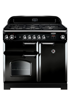 Rangemaster Classic CLA100DFFBL/C 100cm Black Dual Fuel Range Cooker