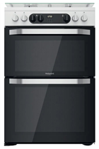 Hotpoint HDM67G9C2CW 60cm White Double Oven Dual Fuel Cooker