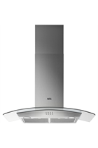AEG DTB3953M 90cm Curved Glass Wall Chimney Hood, Mechanical Push Buttons, LED Lighting, 3 Speeds,