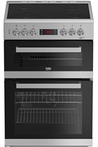 Beko EDC634S 60cm Silver Double Oven Electric Cooker