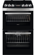 Zanussi ZCV46250XA 55cm Stainless Steel Double Oven Electric Cooker