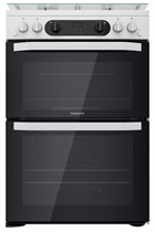 Hotpoint HDM67G0CCW 60cm White Double Oven Gas Cooker