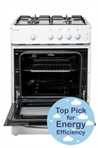 Haden HGS60W 60cm White Single Cavity Gas Cooker