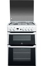 Indesit Advance ID60G2W 60cm White Double Oven Gas Cooker