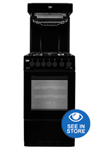 Beko KA52NEK 50cm Black Gas Cooker with High Level Grill