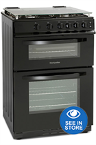 Montpellier MDG600LK 60cm Black Double Oven Gas Cooker