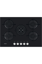 Hotpoint HGS72SBK 73cm Black Built-In Gas Hob