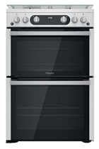 Hotpoint HDM67G0C2CX 60cm Stainless Steel Double Oven Gas Cooker