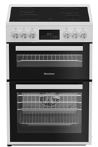 Blomberg HKRN651W White 60cm Double Oven Electric Cooker with Vitroceramic Hob