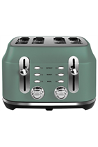 Rangemaster RMCL4S201MG Mineral Green 4 Slice Toaster 