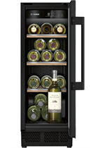 Bosch Serie 6 KUW20VHF0G 30cm Black Undercounter Wine Cooler