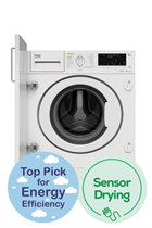 Beko WDIK752421F Integrated White 7kg/5kg 1200 Spin Washer Dryer