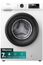 Hisense WF1Q7021BW White 7kg 1200rpm Slim Depth Freestanding Steam Washing Machine