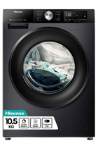 Hisense WF3S1043BB3 10.5kg 1400 Spin Steam Washing Machine Black