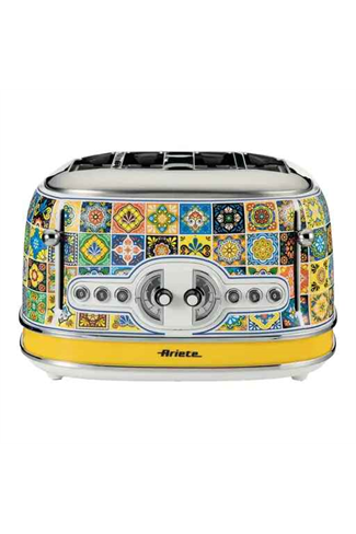 Ariete Positano AR1561 Yellow & Blue 4 Slice Toaster