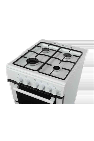 White Knight ATTCG50W White 50cm Twin Cavity Gas Cooker