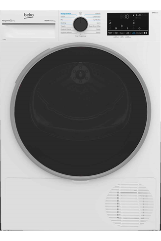 Beko B5T4923NIW White 9kg Heat Pump Tumble Dryer with IronFinish
