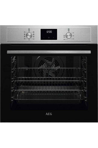 AEG BEX33501EM Stainless Steel 72L Built In Single Multifunction Oven