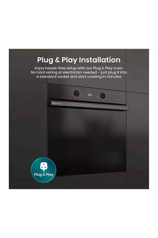 Hisense BI622ABPGUK 77L Built In Electric Single Oven Jet Black