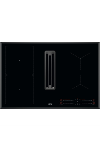 AEG CCE84543FB 80cm New Single Bridge Hob with Extractor, RECIRCULATION MODEL ONLY, Touch on Glass