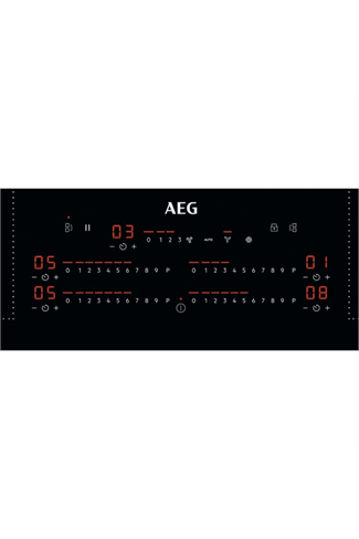 AEG CCE84751FB 83cm New Double Bridge Hob with Extractor, RECIRCULATION MODEL ONLY, Touch on Glass