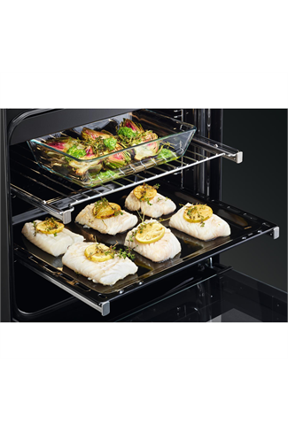 AEG CCX6530ACM Stainless Steel Double Oven Electric Cooker with Ceramic Hob