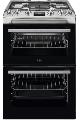 AEG CGX6130ACM 60cm Stainless Steel Double Oven Gas Cooker