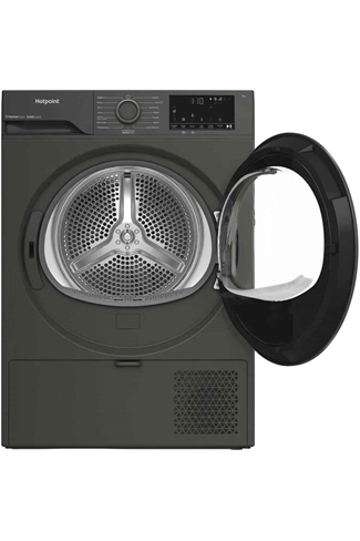Hotpoint CHD93MGGUK Graphite 9kg Freestanding Heat Pump Tumble Dryer with PetHairCare