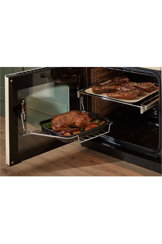 Rangemaster Classic Deluxe 90cm Dual Fuel Range Cooker Charcoal Black