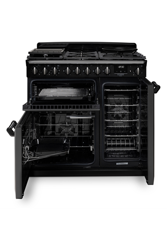 Rangemaster Classic Deluxe 90cm Dual Fuel Range Cooker Charcoal Black