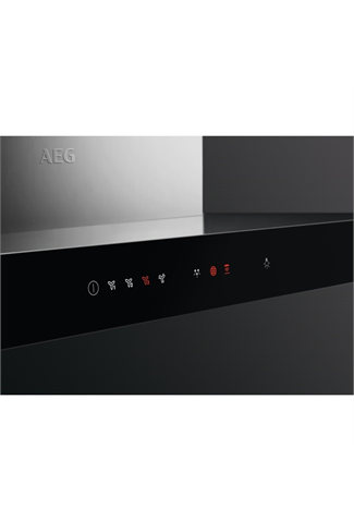 AEG DBE5661HG 60cm Stainless Steel Box chimney Hood, Full black glass fronted Touch on Glass, LED L