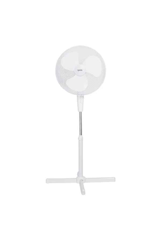Igenix DF1655 White 16" Oscillating Pedestal Fan 3 Speed