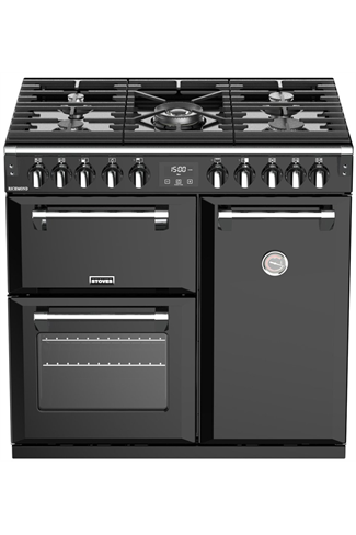 Stoves Richmond S900DF 90cm Black Dual Fuel Range Cooker