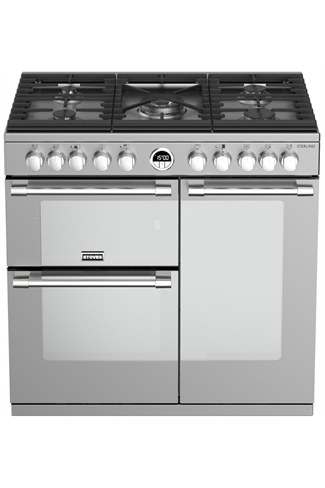 Stoves Sterling S900DF 90cm Stainless Steel Dual Fuel Range Cooker