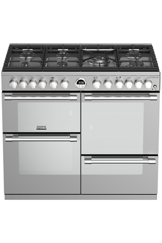 Stoves Sterling S1000DF 100cm Stainless Steel Dual Fuel Range Cooker