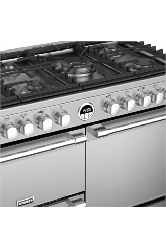 Stoves Sterling S1000DF 100cm Stainless Steel Dual Fuel Range Cooker