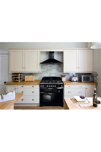 Rangemaster Classic CLA100DFFBL/C 100cm Black Dual Fuel Range Cooker