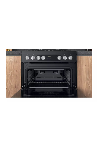 Hotpoint HDM67G9C2CB 60cm Black Double Oven Dual Fuel Cooker