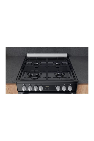 Hotpoint HDM67G9C2CB 60cm Black Double Oven Dual Fuel Cooker