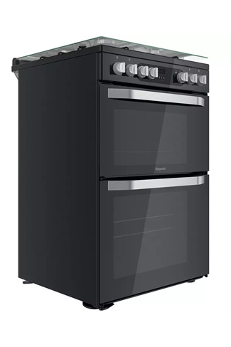 Hotpoint HDM67G9C2CB 60cm Black Double Oven Dual Fuel Cooker