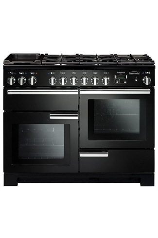 Rangemaster Professional Deluxe PDL110DFFGB/C 110cm Black Dual Fuel Range Cooker